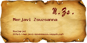 Merjavi Zsuzsanna névjegykártya